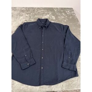 Abercrombie & Fitch Stretch Oxford Shirt Navy Blue XXL Men Button Down Long Slee